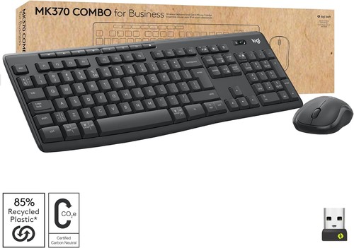 Logitech MK370 Combo for Business, Full-Size Wireless Keyboard and Wireless Mous - Photo 4/10