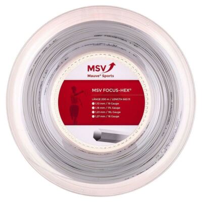 MSV Focus HEX Tennis String Reel, 16/1.27 Gauge, White
