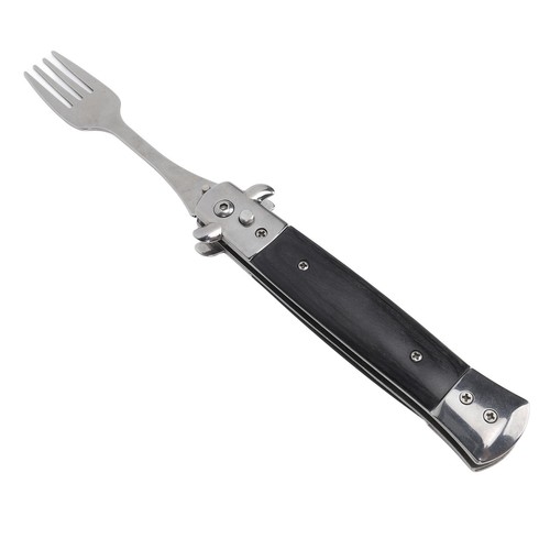 Folding Spring Fork Reusable Stainless Steel Automatic Foldable Spring Fork For - Picture 16 of 22