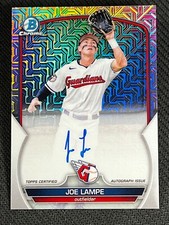 2023 Bowman Chrome MOJO REFRACTOR PROSPECT ROOKIE AUTO Joe Lampe # 2