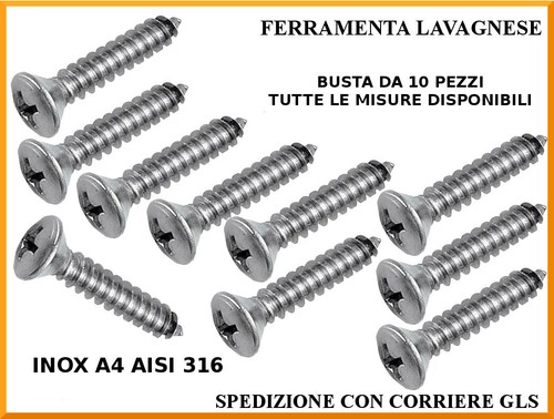 Vite Autofilettante Testa Svasata Piana 4,2x16mm Zincata. Prezzo Per - Foto 11