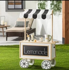 Hearth & Hand Magnolia Lemonade Stand Wooden Toy Market Cart NEW
