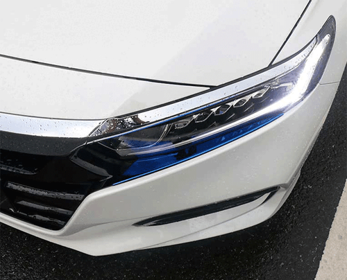 For Honda Accord 10th 2018-2022 Blue Titanium Front Headlight Lamp Eyebrow Trim - Bild 8 von 9