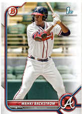 Mahki Backstrom Atlanta Braves 2022 Bowman Prospects 1st Bowman Card