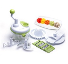 Baby Food Multi Manual Food Processor Full Options Set Chopper Slicers Safety