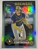 2024 Topps Series 1 William Contreras Rainbow Foil Milwaukee Brewers Baseball 61