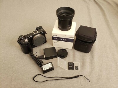 Sony NEX-6 16.1MP Blk + SIGMA A 19mm F2.8 DN Blk Sony E-Mount + Gariz Half Case