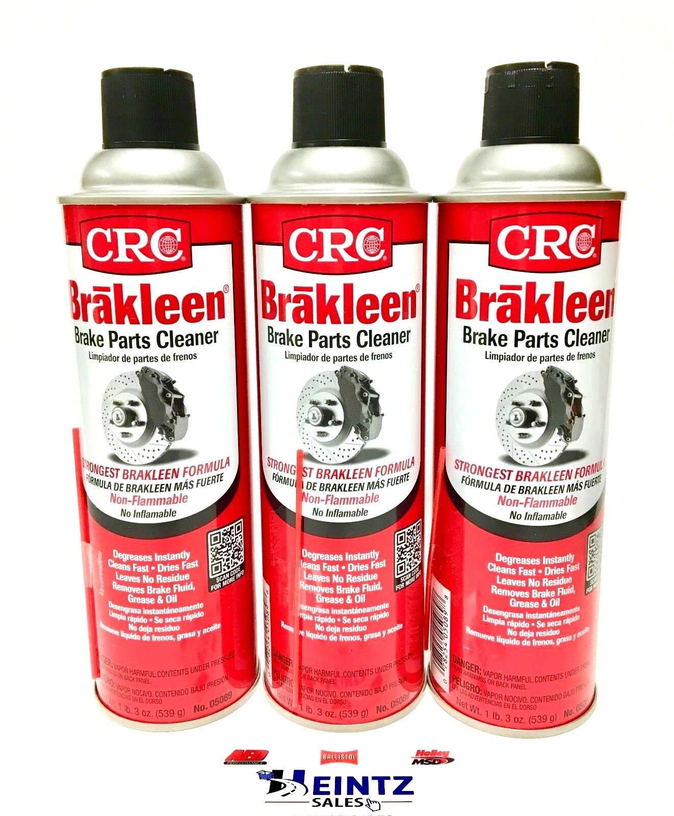 CRC Brakleen 05089 Brake Parts Cleaner, Degreaser - 19 oz can (3 PACK)