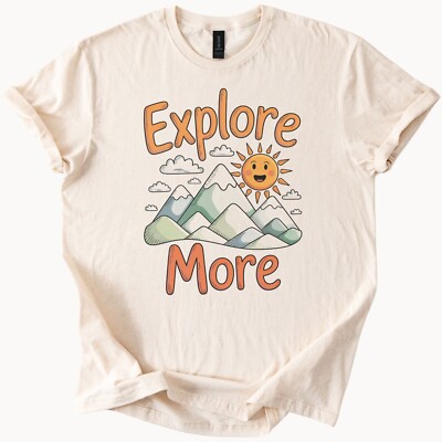 Explore More Mountain Sun Tee Adventure Hike Shirt