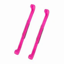 (rose Red)1 Pair Plastic Universal Ice Skate Blade Guards Covers Adjustable MU