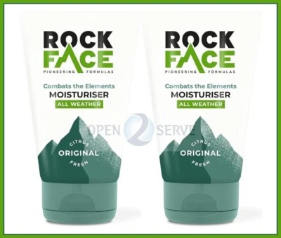 ROCKFACE 2x Rock Face All Weather Moisturiser Original Citrus Fresh | Vegan - 100ml