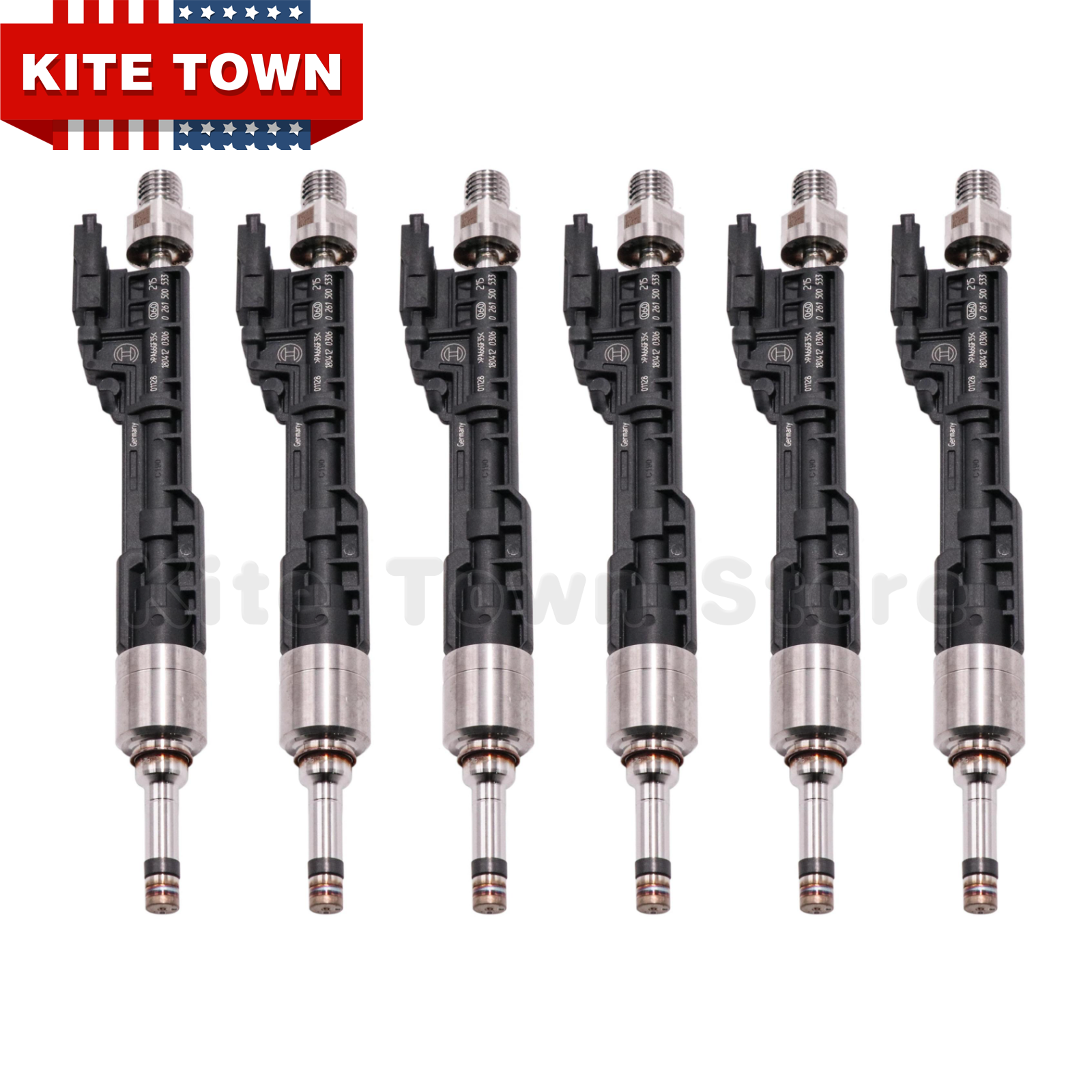 Set of 6 OEM Fuel Injectors Bosch 62825 For 335i 535i 740i F10 F30 F32 ...
