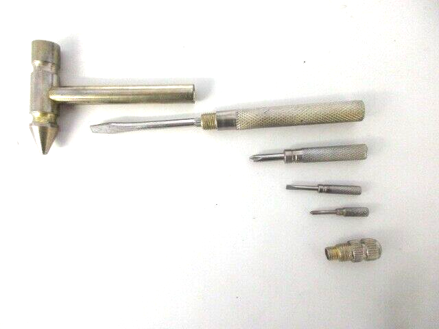 Compact Multi-Tool Hammer with 4 Nesting Screwdrivers  