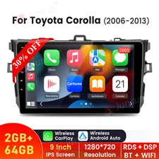 2+64GB Android 14 CarPlay Car Stereo Radio For Toyota Corolla 2006--2013 GPS RDS