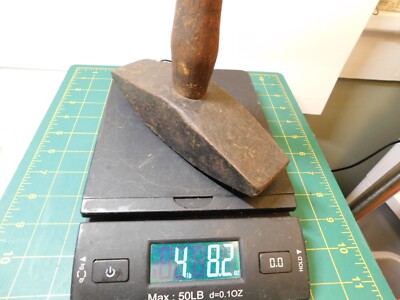 Antique 4lb 8.2oz 16'' Long HD. Blacksmith Sledgehammer 2-Faced 6 3/4x1 7/8''