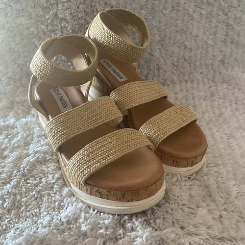Steve Madden Bandi Khaki White Cork 