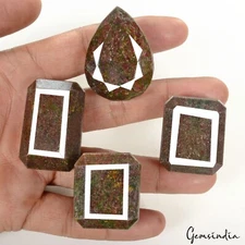 830 Ct/4Pcs Natural Untreated Bi-Color Ruby Fuchsite Mix Cut Loose Wholesale Gem