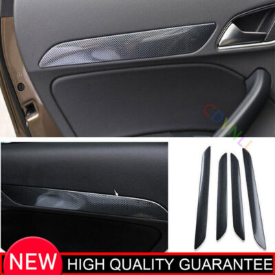 For Audi Q3 2013-2018 Carbon Fiber Car Interior Door Strip Panel Decor Trim 4Pcs
