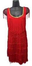 California Costume Collections Flapper Costume Adult Small Halloween Dress Red
