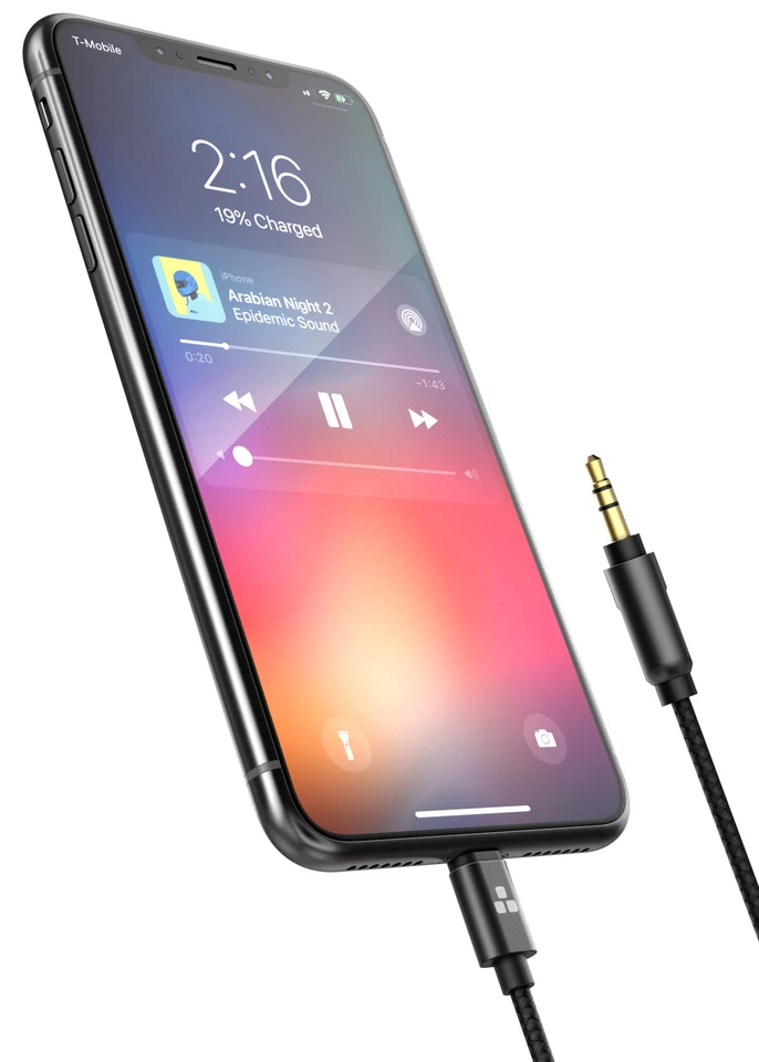 Cable Lightning auxiliar iPhone a macho cable de audio auxiliar de 3,5 mm (certificado Apple) Foto 2 de 4