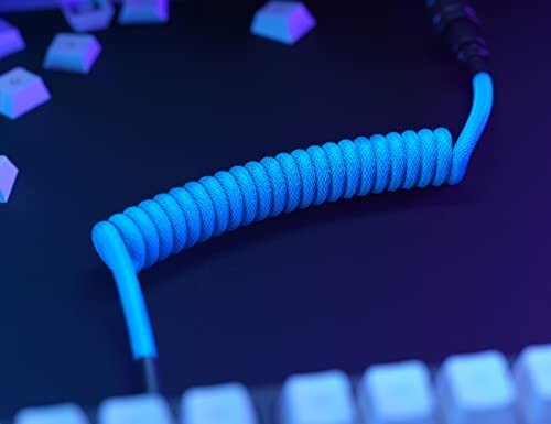 Glorious PC Gaming Race Coiled Cable Ghost White, USB-C na USB-A - 1,37m - Zdjęcie 7 z 8
