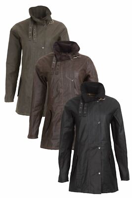 Walker and Hawkes - Damen 100% gewachste Sofia Outdoor 3/4 Länge Jacke