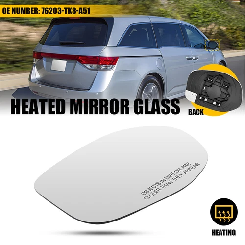 NEW For 2014-2017 Honda Odyssey Heated Mirror Glass Passenger Side W/ Backing US