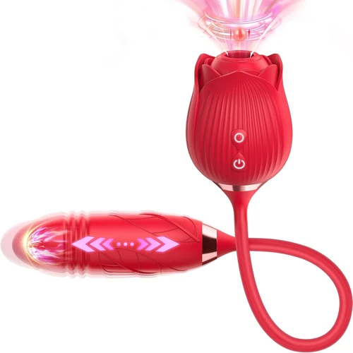 Multispeed-Personal-Massage-Rose-Vibrator-Sucking-Massager Female Gift for Women - Picture 1 of 4
