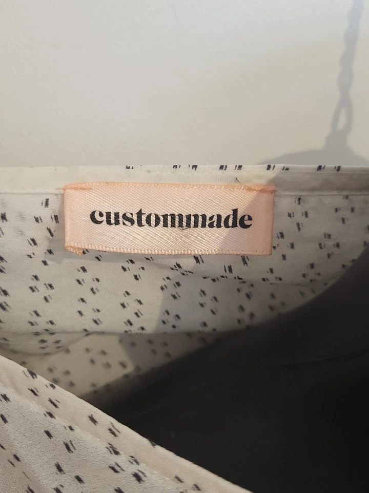 Custom Made Silk 3/4 Sleeve Blouse Shirt EU 40 UK 12 Beautifully Soft Top Shirt — 第 2/4 张图片