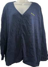 Vintage Girl Scouts Womens 4XL Cardigan Sweater Uniform Navy 7 Button V-Neck