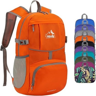 WATERFLY Packable Hiking Daypack: 25L Ultralight Fold-Waterproof Outdoor Unisex