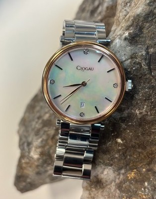 Clogau 19.5cm Celyn Mother of Pearl Stainless Steel Watch £300 Off