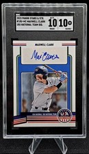 Max Clark 2023 Panini USA Baseball Stars&Stripes-USA 18U Nat'l. Team Sig. SGC 10