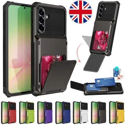 For Samsung Galaxy S25 S24 S23 S22 Plus FE Ultra Case Card Holder Wallet Cover