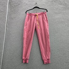 FIGS Women Scrub Pants XS Petite Pink Zamora Jogger Cargo Pocket 26" Inseam
