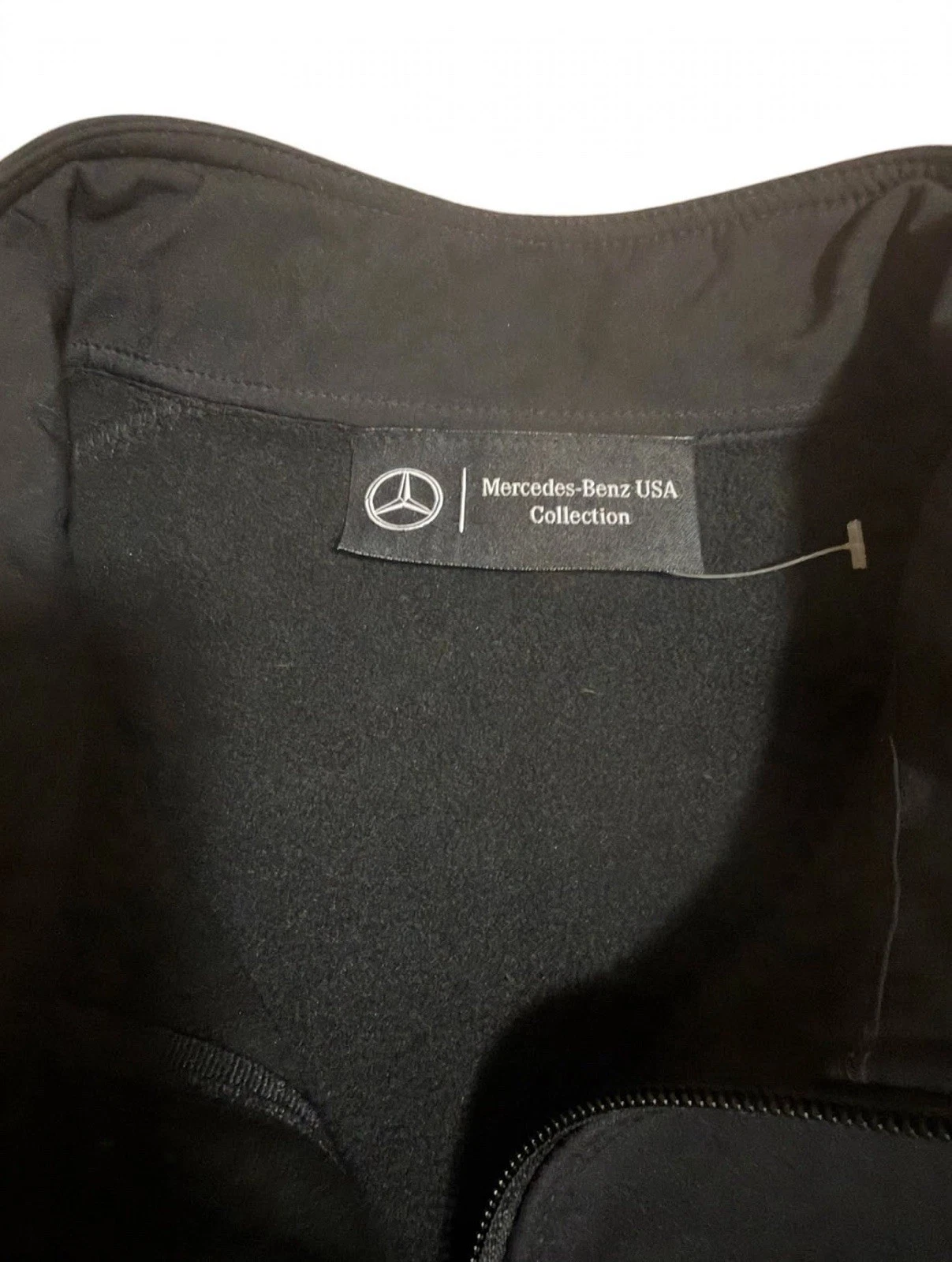 Mercedes Benz Soft Shell Black Zipper Vest Men’s XL image 3