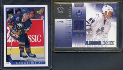2003 Pacific 43 Alexander Mogilny Game Used Jersey Swatch Plus 1 Toronto Buffalo