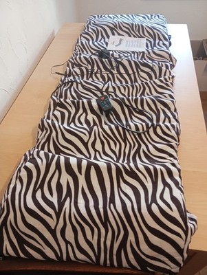 Hydas Massage-Matte mit Wärme   5 Motoren   Zebra Design