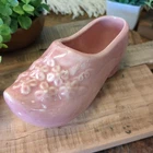 Vintage McCoy Ceramic Pottery Dutch Shoe Flowers Pink