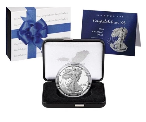 15!! 2026 US Mint Congratulations Set Silver Eagle Proof IN HAND) 15 Sets