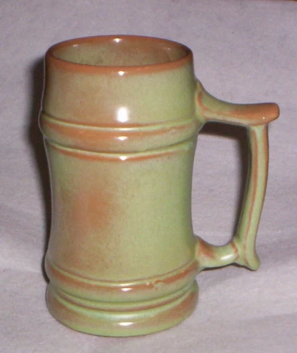 FRANKOMA Pottery J Prairie Green Jumbo  Mug   6"  M2