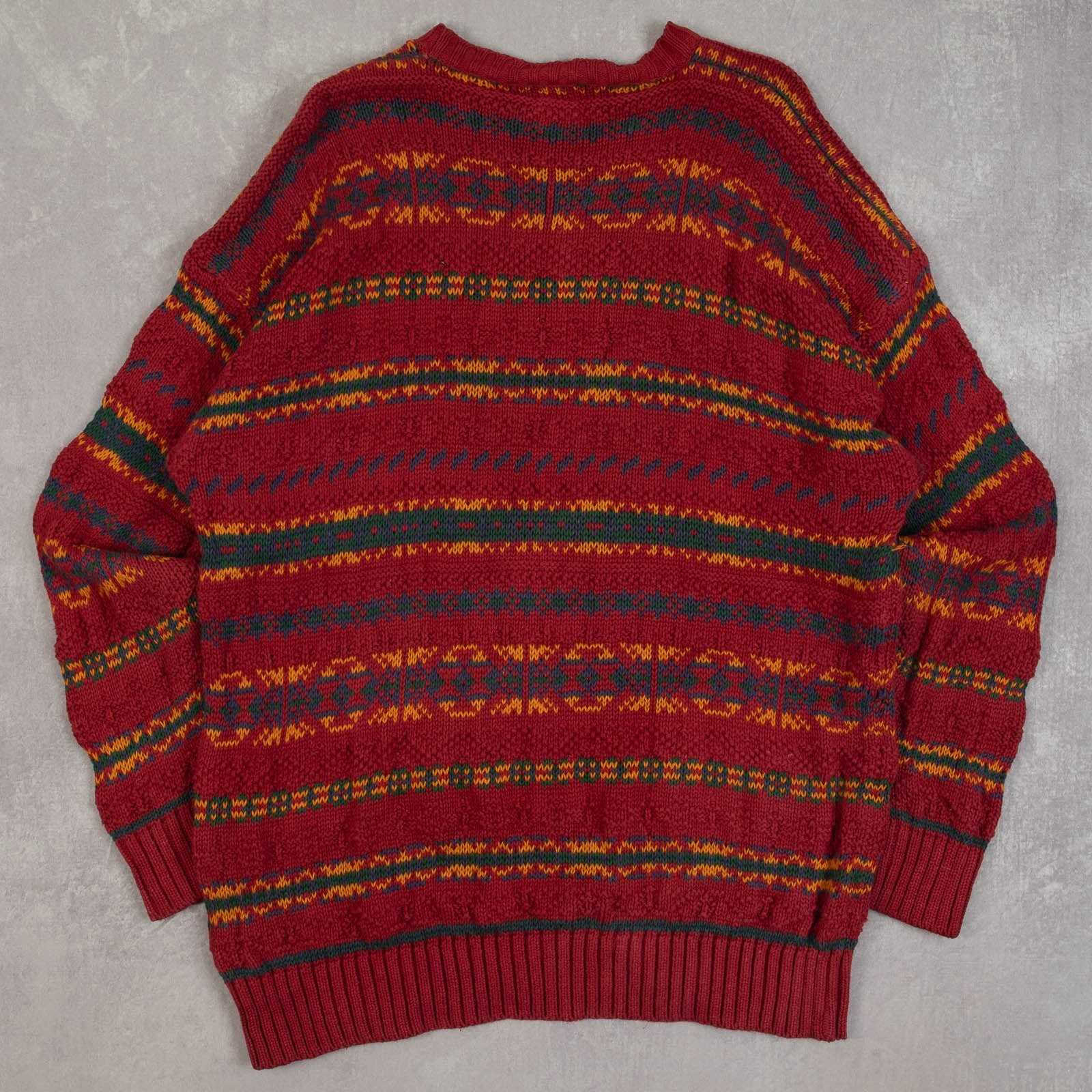 Gap Vintage 90s Patterned Patterned Knitted Jumpe… - image 2