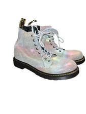 Dr Martens Size US 7 L , 6 M Combat Boots 1460 Pascal Y Iridescent 8 Eyelets