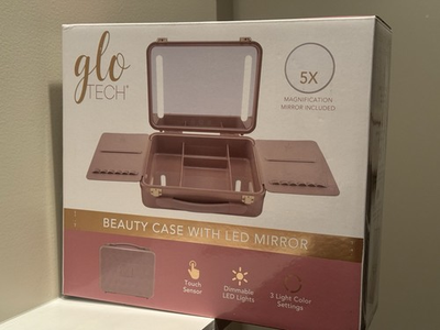 #ad #ad Glo Tech Beauty Case with LED Mirror Pink New in Box $34.92