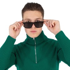 Prada Dark Grey Square Men's Sunglasses PR A22S 16K08Z 58 PR A22S 16K08Z 58