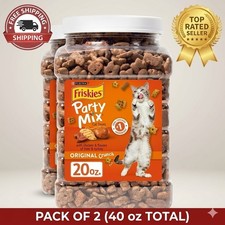 Purina Friskies Cat Treats Party Mix Original Crunch - 20 oz Pack of 2 