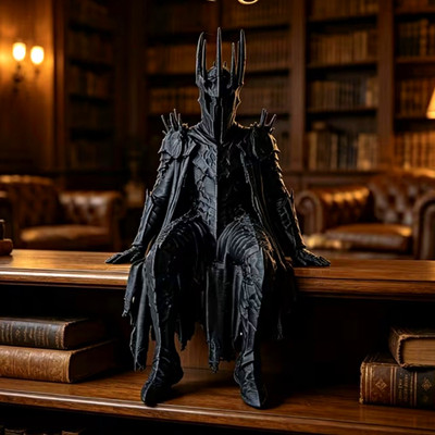 Der Herr der Ringe Sauron Figur/Statue sitzend 3D-gedruckt Gaming Deko