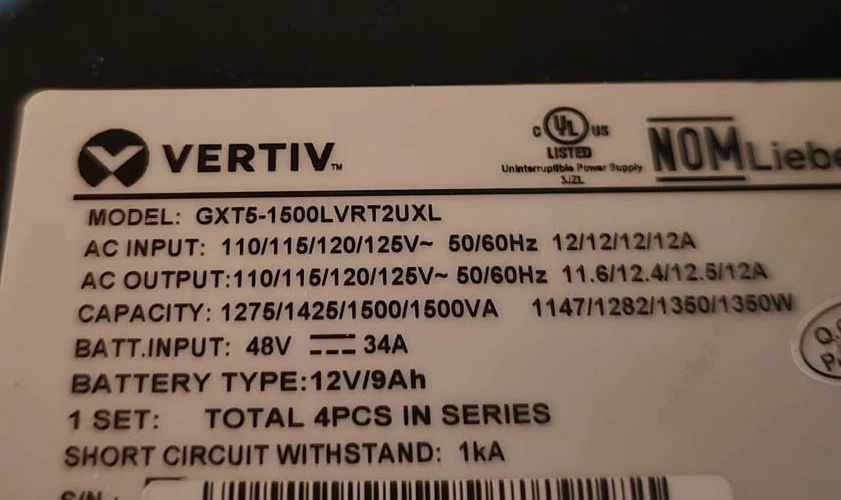 Vertiv Liebert GXT5- 2000VA/1800W with Good battery***Best deal - Image 3 of 4