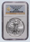 2014 American Silver Eagle 1 oz. NGC MS-69 (First Releases / West Point)