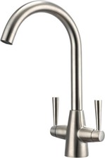 Kitchen Taps Mixer Brushed Nickel Kitchen Tap Dual Lever Brushed Steel Mixer Tap